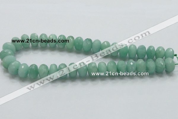 CBJ04 15.5 inches 10*16mm faceted rondelle jade beads wholesale