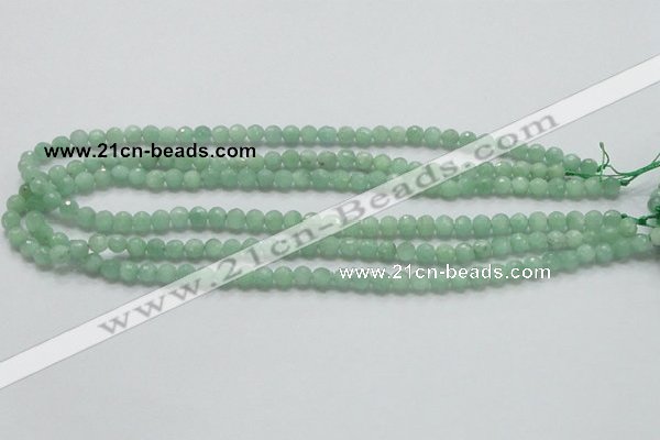 CBJ05 15.5 inches 6mm faceted round jade beads wholesale