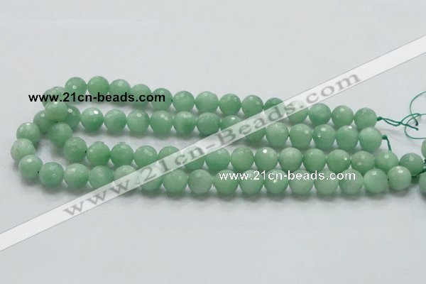 CBJ08 15.5 inches 12mm faceted round jade beads wholesale