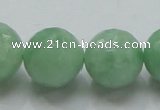 CBJ11 15.5 inches 20mm faceted round jade beads wholesale