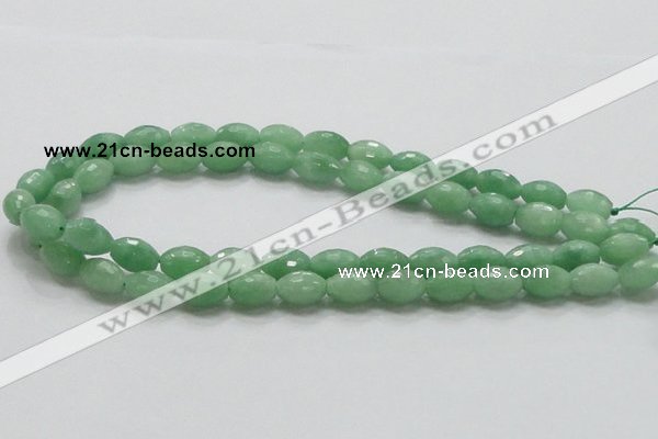 CBJ15 15.5 inches 10*15mm faceted rice jade beads wholesale