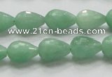 CBJ21 15.5 inches 10*14mm faceted teardrop jade beads wholesale