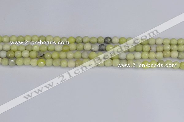 CBJ210 15.5 inches 4mm faceted round Australia butter jade beads