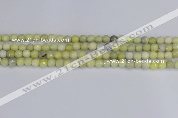 CBJ211 15.5 inches 6mm faceted round Australia butter jade beads