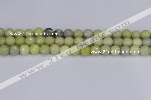 CBJ213 15.5 inches 10mm faceted round Australia butter jade beads