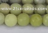 CBJ214 15.5 inches 12mm faceted round Australia butter jade beads