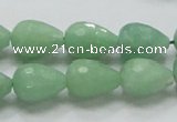 CBJ22 15.5 inches 12*16mm faceted teardrop jade beads wholesale