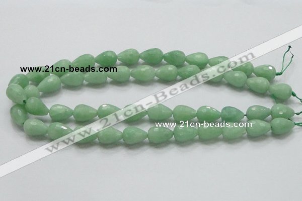 CBJ22 15.5 inches 12*16mm faceted teardrop jade beads wholesale