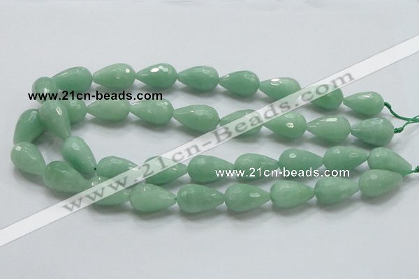 CBJ23 15.5 inches 13*22mm faceted teardrop jade beads wholesale