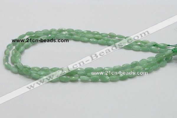 CBJ27 15.5 inches 6*10mm faceted oval jade beads wholesale