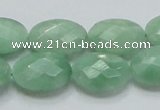 CBJ30 15.5 inches 13*18mm faceted oval jade beads wholesale