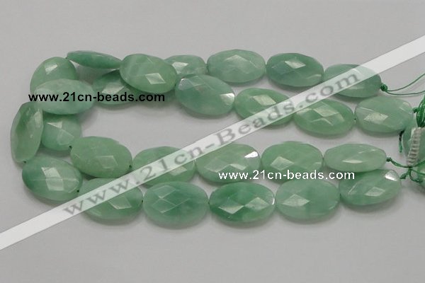 CBJ31 15.5 inches 22*30mm faceted oval jade beads wholesale