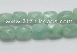 CBJ32 15.5 inches 10*10mm faceted square jade beads wholesale