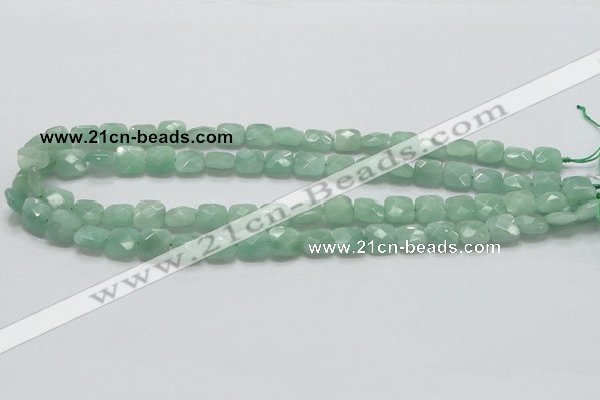 CBJ32 15.5 inches 10*10mm faceted square jade beads wholesale