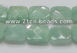 CBJ33 15.5 inches 15*15mm faceted square jade beads wholesale