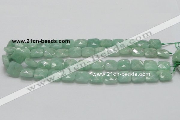 CBJ33 15.5 inches 15*15mm faceted square jade beads wholesale