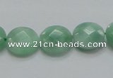 CBJ37 15.5 inches 15mm faceted flat round jade beads wholesale