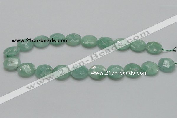 CBJ38 15.5 inches 20mm faceted flat round jade beads wholesale