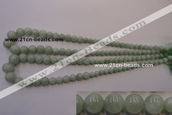 CBJ409 15.5 inches 6mm - 12mm round natural jade beads wholesale