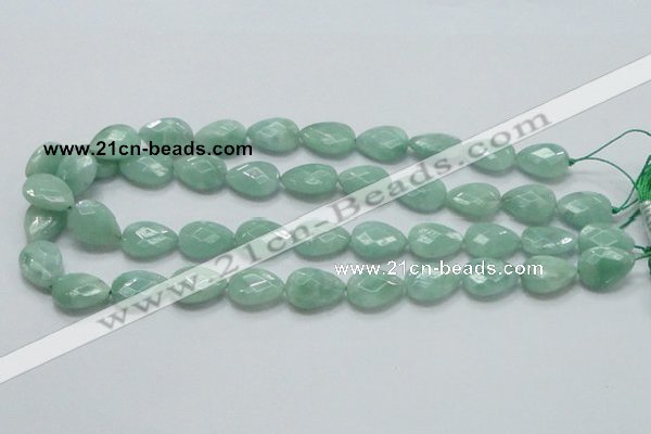 CBJ41 15.5 inches 13*18mm faceted teardrop jade beads wholesale