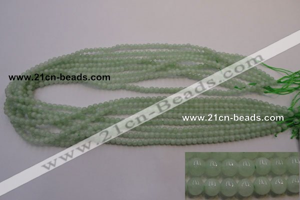 CBJ410 15.5 inches 4mm round natural jade beads wholesale