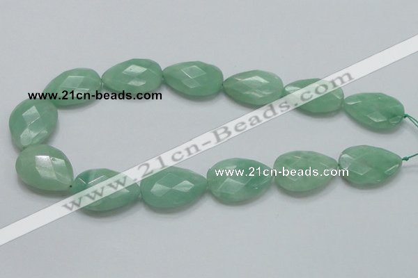 CBJ42 15.5 inches 22*30mm faceted teardrop jade beads