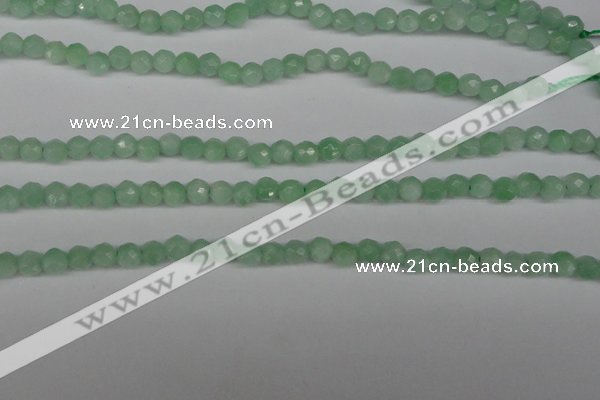 CBJ46 15.5 inches 4mm faceted round jade beads wholesale