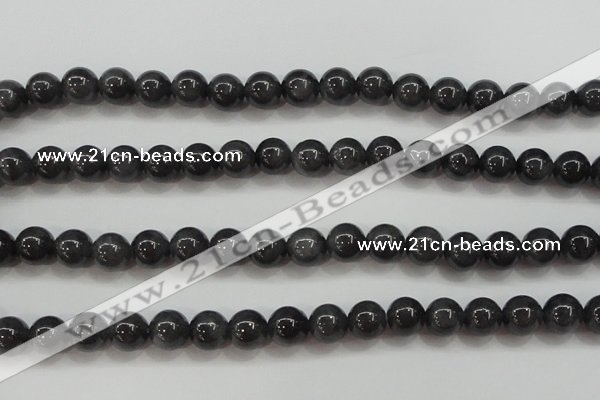 CBJ503 15.5 inches 8mm round black jade beads wholesale