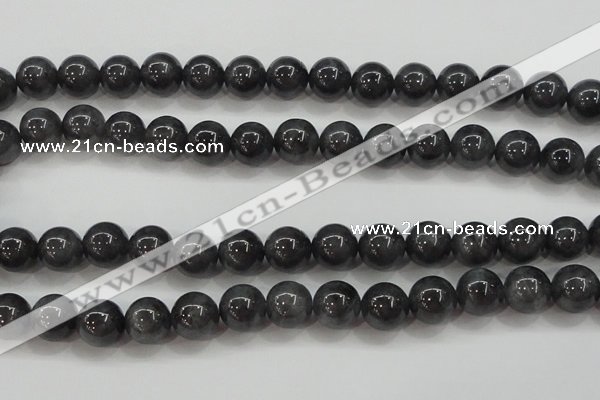 CBJ504 15.5 inches 10mm round black jade beads wholesale