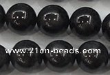 CBJ505 15.5 inches 12mm round black jade beads wholesale