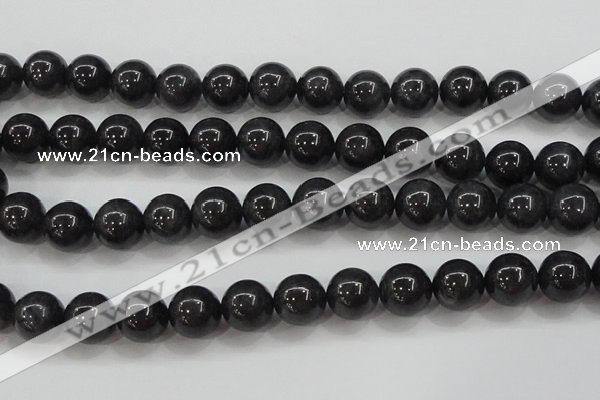 CBJ505 15.5 inches 12mm round black jade beads wholesale