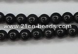 CBJ552 15.5 inches 6mm round Russian black jade beads wholesale