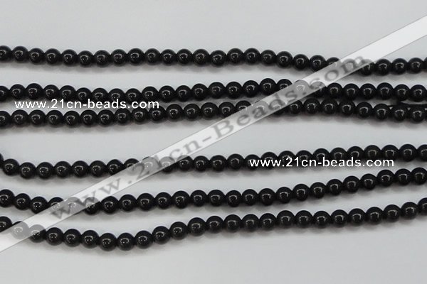 CBJ552 15.5 inches 6mm round Russian black jade beads wholesale