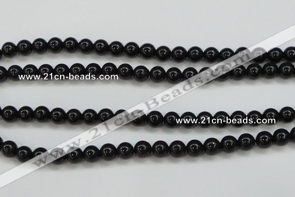 CBJ553 15.5 inches 8mm round Russian black jade beads wholesale
