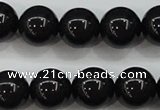 CBJ555 15.5 inches 12mm round Russian black jade beads wholesale