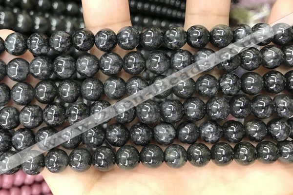 CBJ558 15.5 inches 6mm round black jade beads wholesale