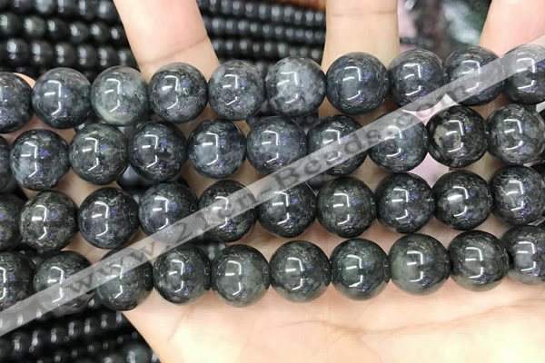 CBJ561 15.5 inches 12mm round black jade beads wholesale