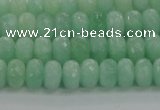 CBJ65 15.5 inches 5*8mm faceted rondelle jade gemstone beads