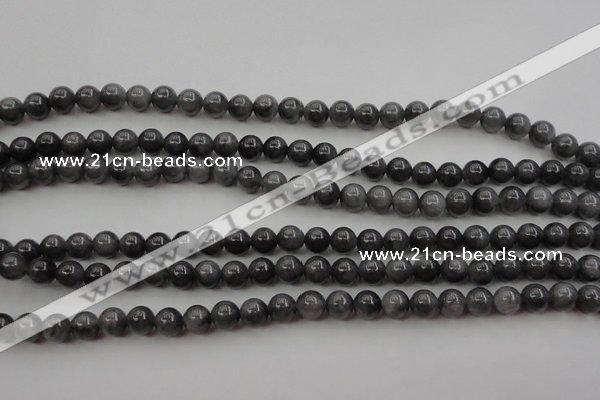 CBJ650 15.5 inches 6mm round black jade beads wholesale