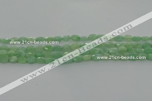 CBJ67 15.5 inches 6*8mm faceted oval jade gemstone beads