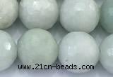 CBJ683 15 inches 10mm faceted round jade gemstone beads