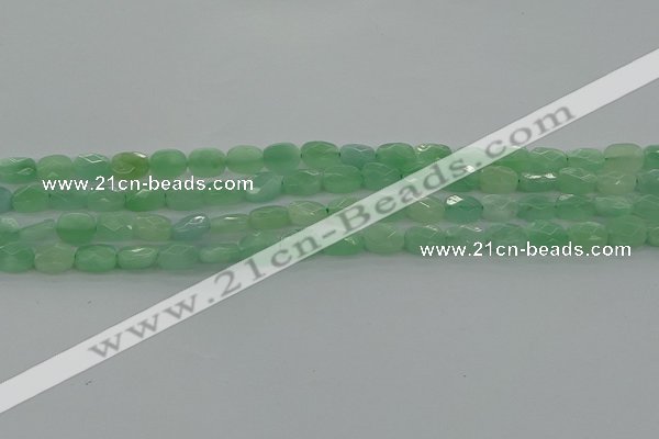 CBJ69 15.5 inches 6*8mm faceted rectangle jade gemstone beads