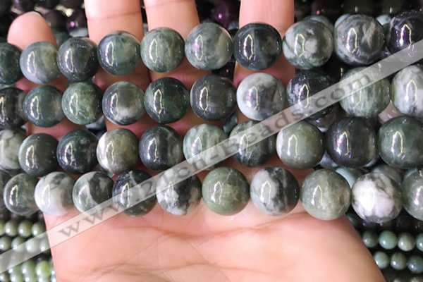 CBJ709 15.5 inches 12mm round green jade beads wholesale