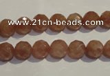 CBQ09 15.5 inches 8mm faceted round strawberry quartz beads