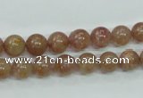 CBQ202 15.5 inches 8mm round strawberry quartz beads wholesale