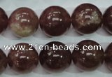 CBQ206 15.5 inches 16mm round strawberry quartz beads wholesale