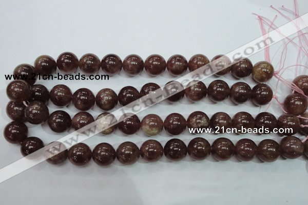 CBQ206 15.5 inches 16mm round strawberry quartz beads wholesale