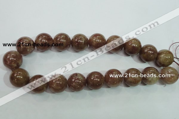 CBQ208 15.5 inches 20mm round strawberry quartz beads wholesale