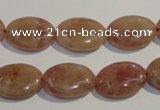 CBQ22 15.5 inches 13*18mm oval strawberry quartz beads wholesale