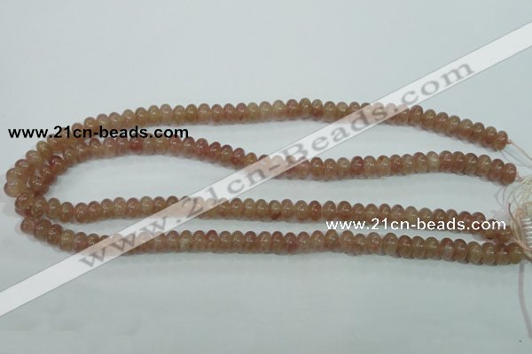 CBQ220 15.5 inches 5*8mm rondelle strawberry quartz beads